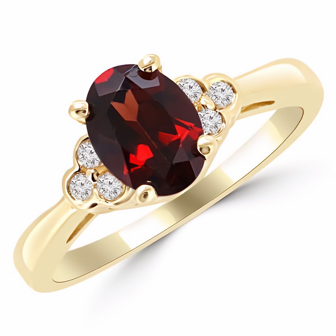 Oval Red Garnet Gemstone Ring in Recycled Eco Friendly Gold – Madelynn  Cassin Designs